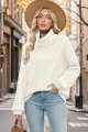 Turtleneck Sweaters for Women Oversized Sweater Chunky Cable Knit Pullover
