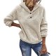 Winter Women's Plush Fleece Hoodie Sweatshirt Casual Long Sleeve Pullover With Pockets